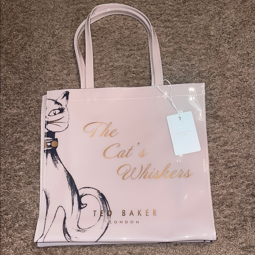 Ted Baker Pink Tote Bag with Gold Accents